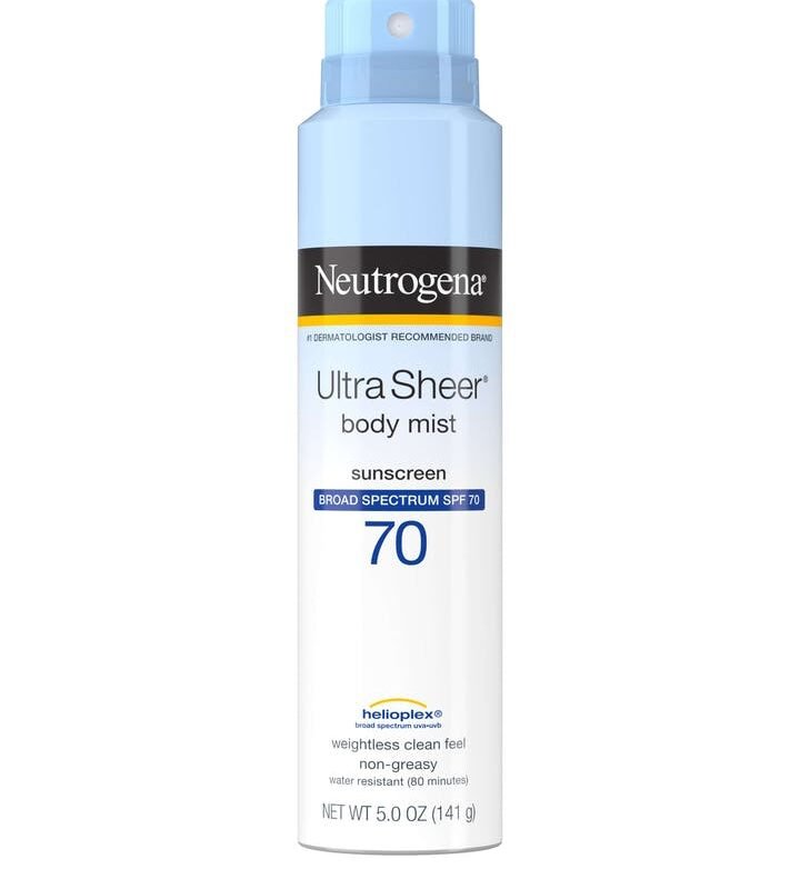 Protector solar solar de Neutrogena 70 spf en aerosol