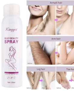 Espuma o spray depilador silky beauty