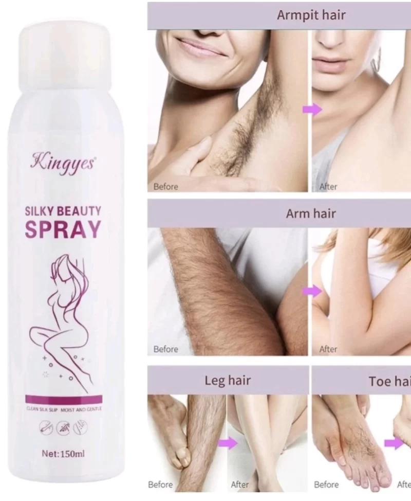 Espuma o spray depilador silky beauty
