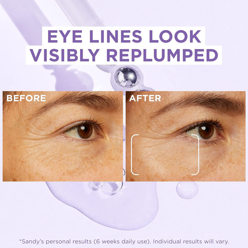 Serum de ojos de Hyaluronic Acid and Caffeina, Revitalift Filler Eye Serum, rellena, ilumina y deshincha los ojos - Imagen 4