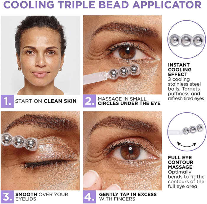 Serum de ojos de Hyaluronic Acid and Caffeina, Revitalift Filler Eye Serum, rellena, ilumina y deshincha los ojos - Imagen 3