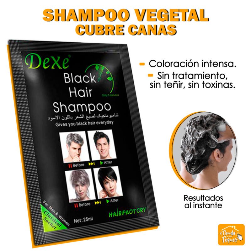 Shampoo vegetal para canas en negro - Imagen 2