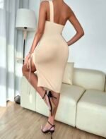 Vestido Con abertura de Shein beige - Imagen 2