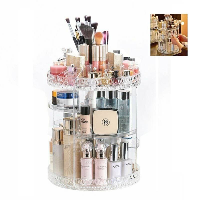 Organizador Giratorio de acrilico para cosmeticos