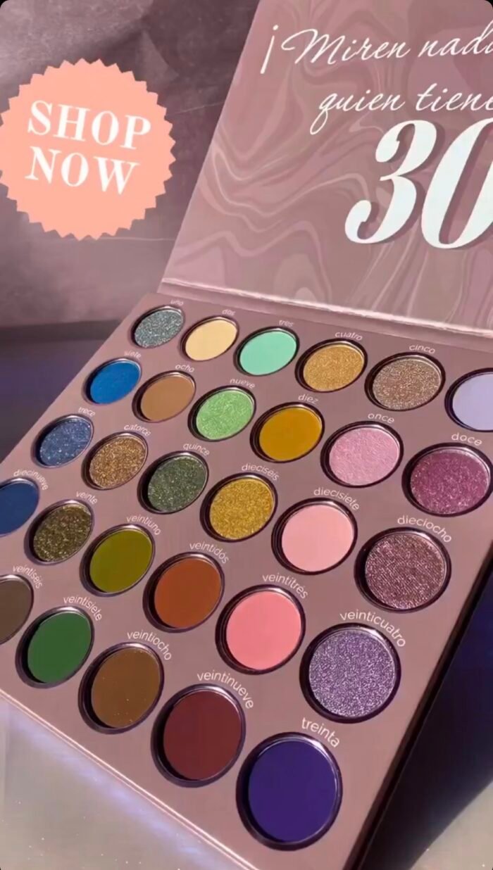 Paleta de Sombras Mis Treinta por kriz reales BEAUTY - Imagen 2