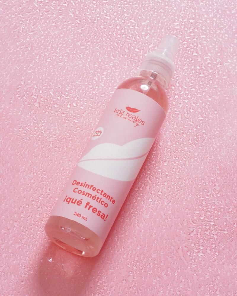 Desinfectante Cosmético ¡que fresa! 240ml por Kriz reales beauty - Imagen 2