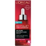 L'Oreal Paris Revitalift - Suero facial de ácido glicólico 10% puro, unifica visiblemente el tono y reduce las arrugas, sin fragancia