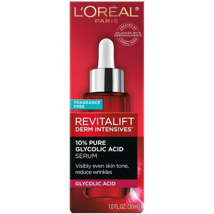 L'Oreal Paris Revitalift - Suero facial de ácido glicólico 10% puro, unifica visiblemente el tono y reduce las arrugas, sin fragancia - Imagen 1