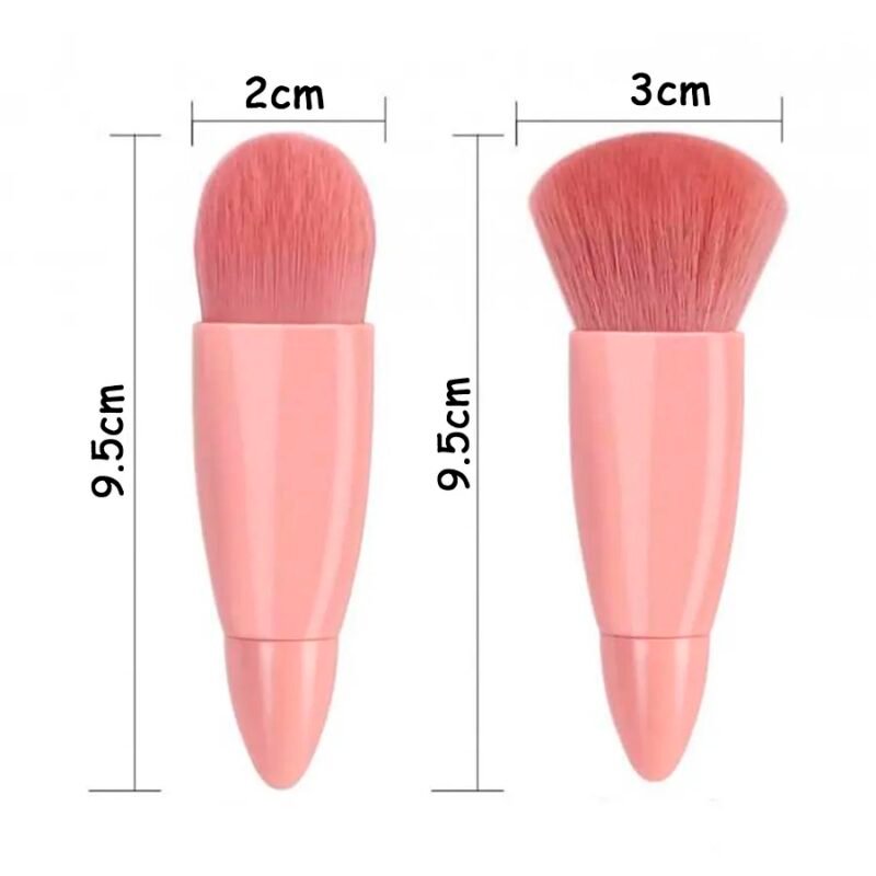 Brochas de rostro con estuche y espejo para viaje - Imagen 2