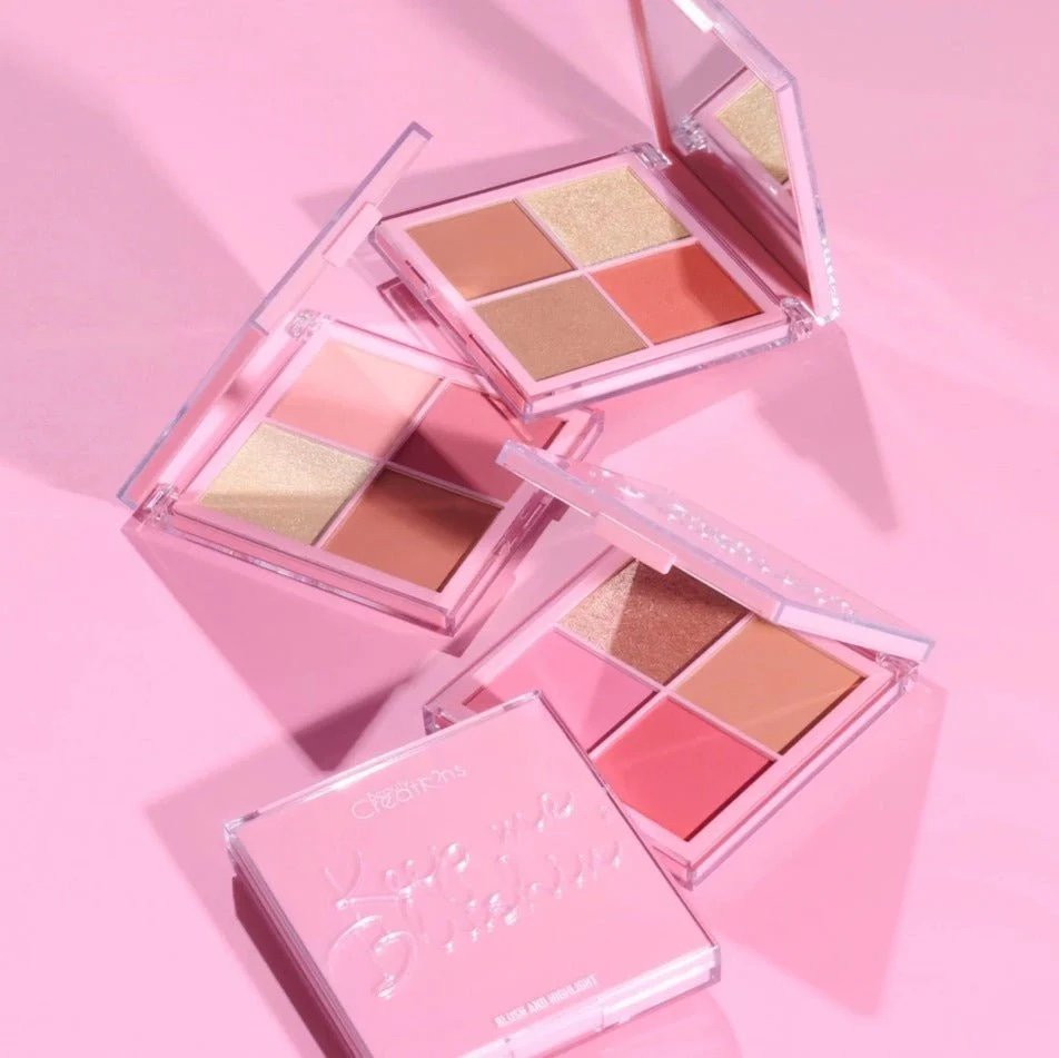 Paleta de Blush, Bronzer e Iluminador de Beauty creations keep me blushin