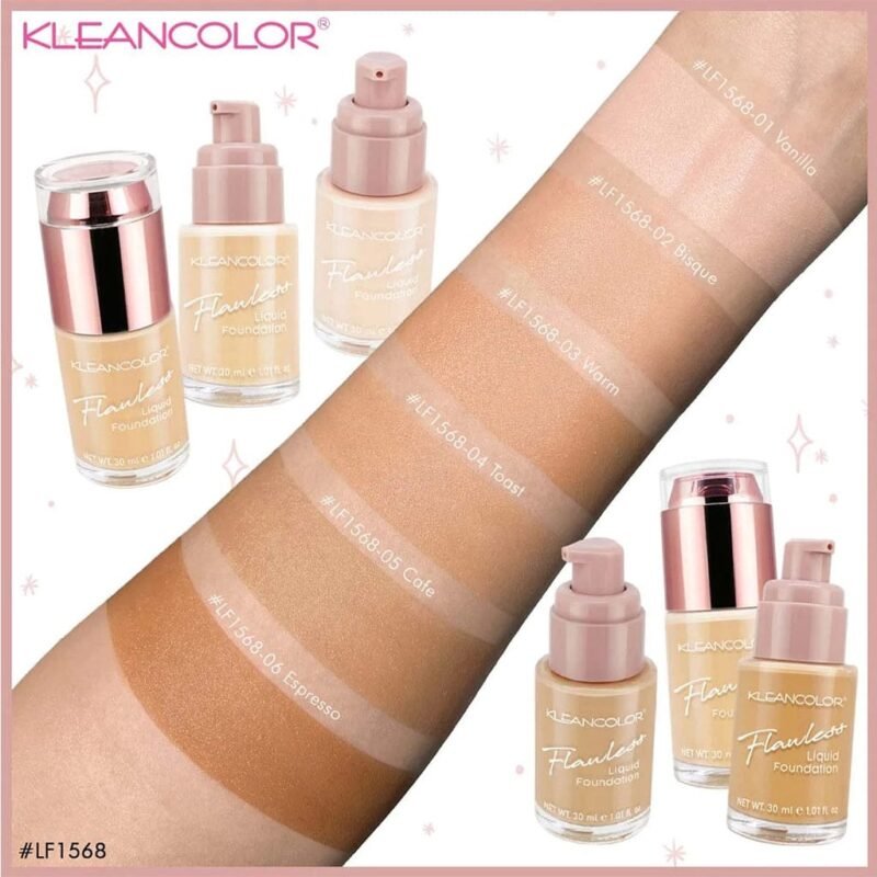 Base ,KLEANCOLOR  FLAWLESS LIQUID FOUNDATION - Imagen 3