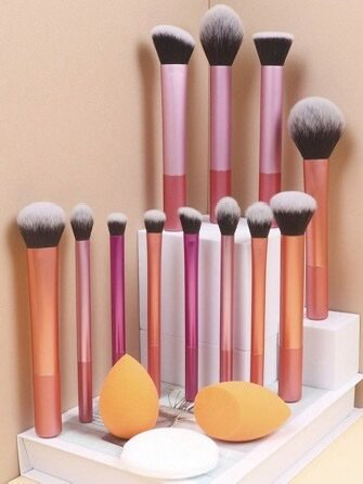 Set de brochas de maquillaje portátil