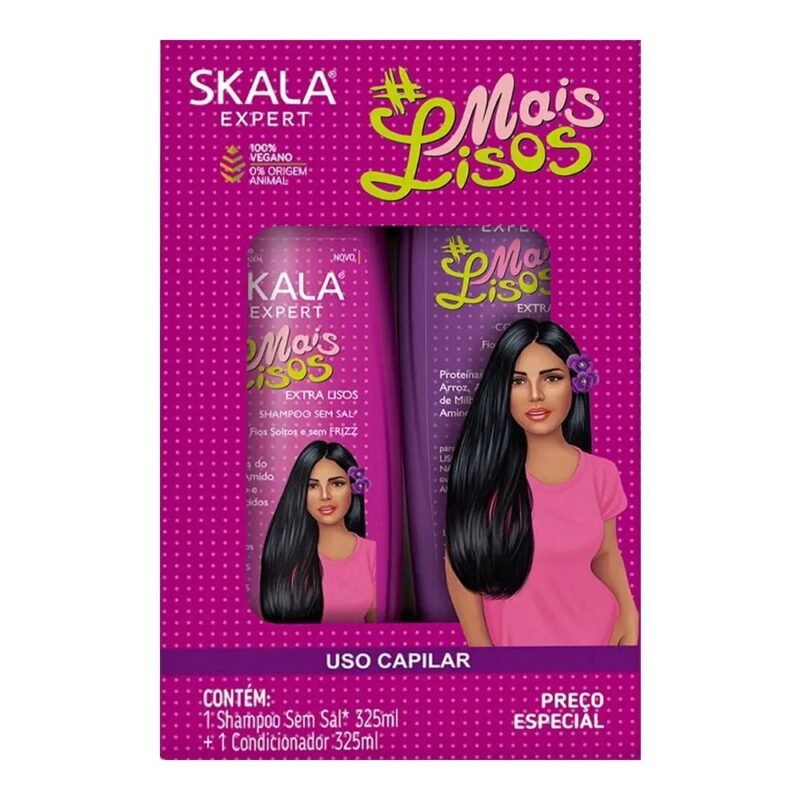 Kit Shampoo Skala Expert Mais Lisos 325ml + Condicionador