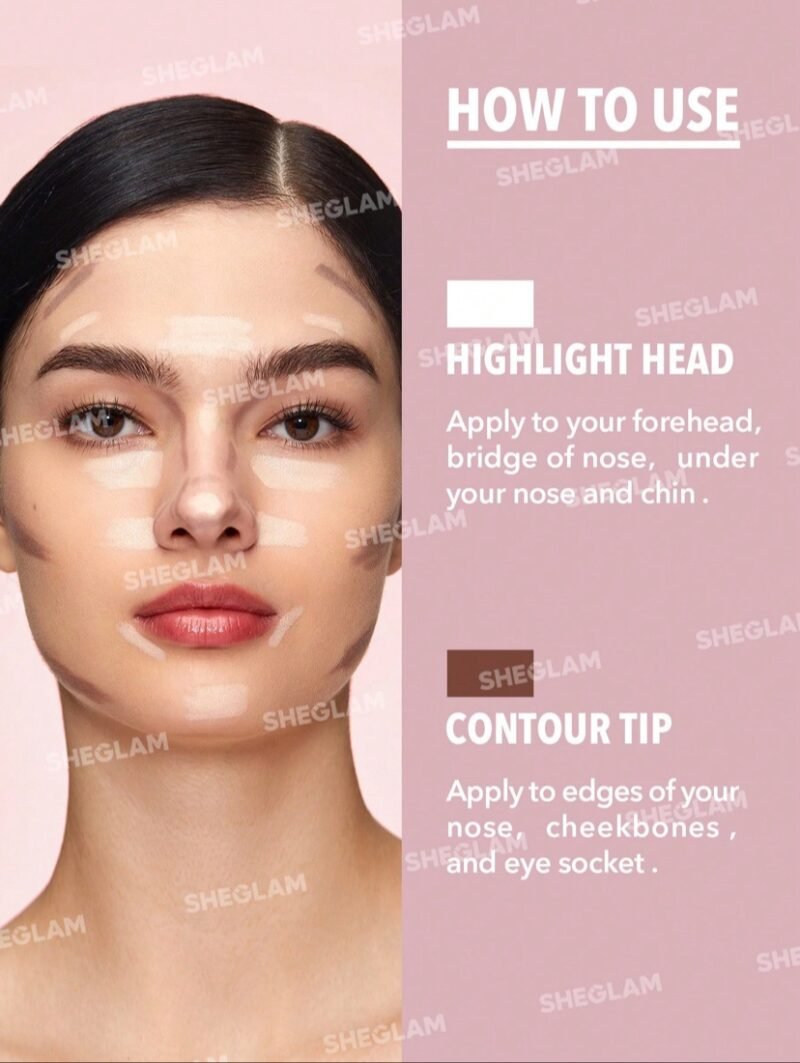 SHEGLAM 2IN1 UMBER NOSE CONTOUR & HIGHLIGHTER PEN - Imagen 2
