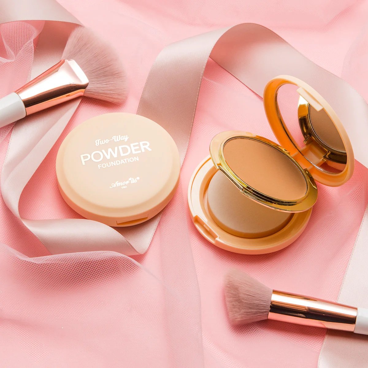 POLVO COMPACTO AMOR US BEIGE TWO WAYS