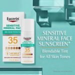 Protector solar eucerin Sensitive Mineral SPF 35 Tinted Face Sunscreen Lotion - Imagen 2