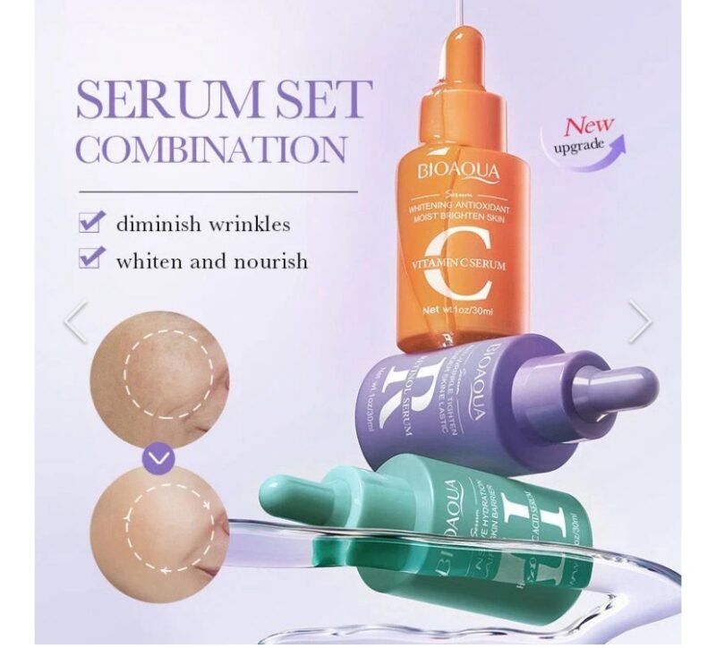 BIOAOUA SERUM COMBINATION SET - ( WHITENING-ANTI-WRINKLE-HYDRATE ) Bioaqua - Imagen 2