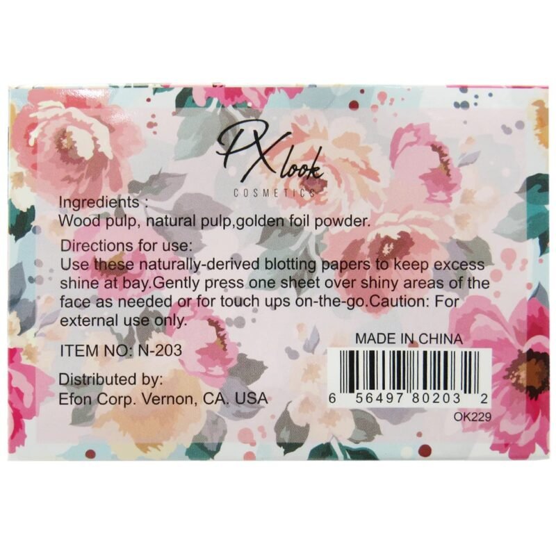 Px Look Golden Foil Powder Oil Blotting Paper - Imagen 3