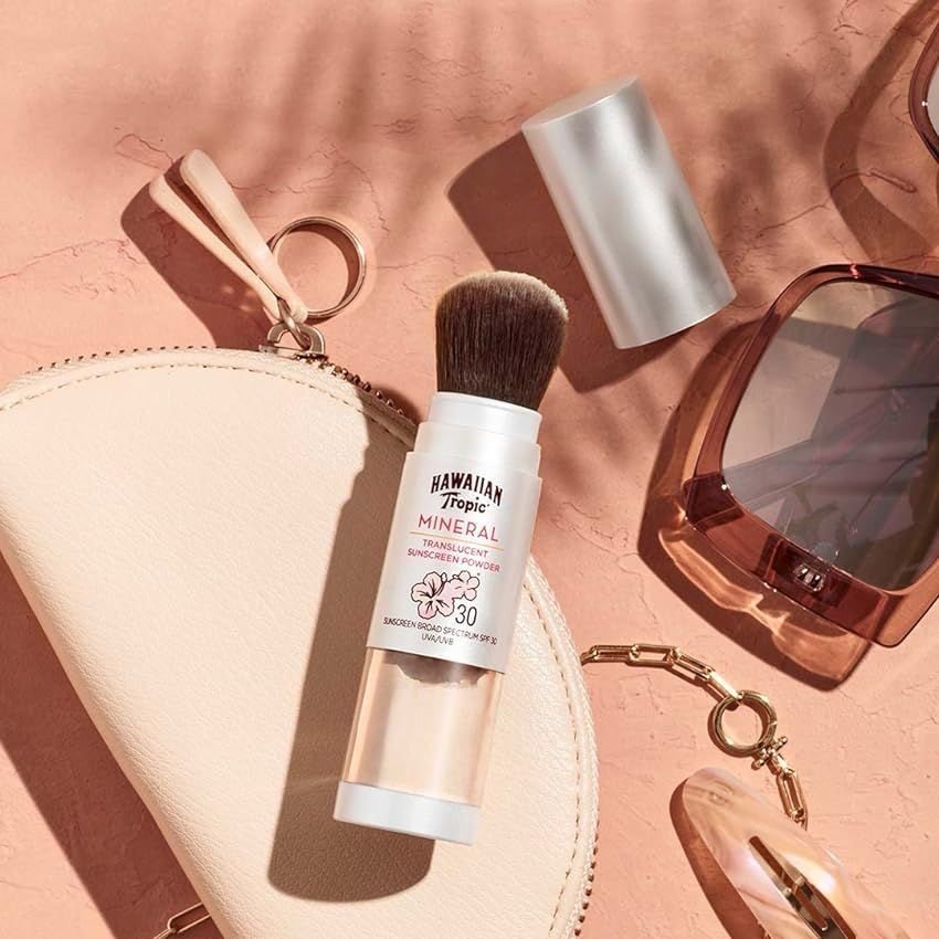 Brocha de maquillaje con protección solar
