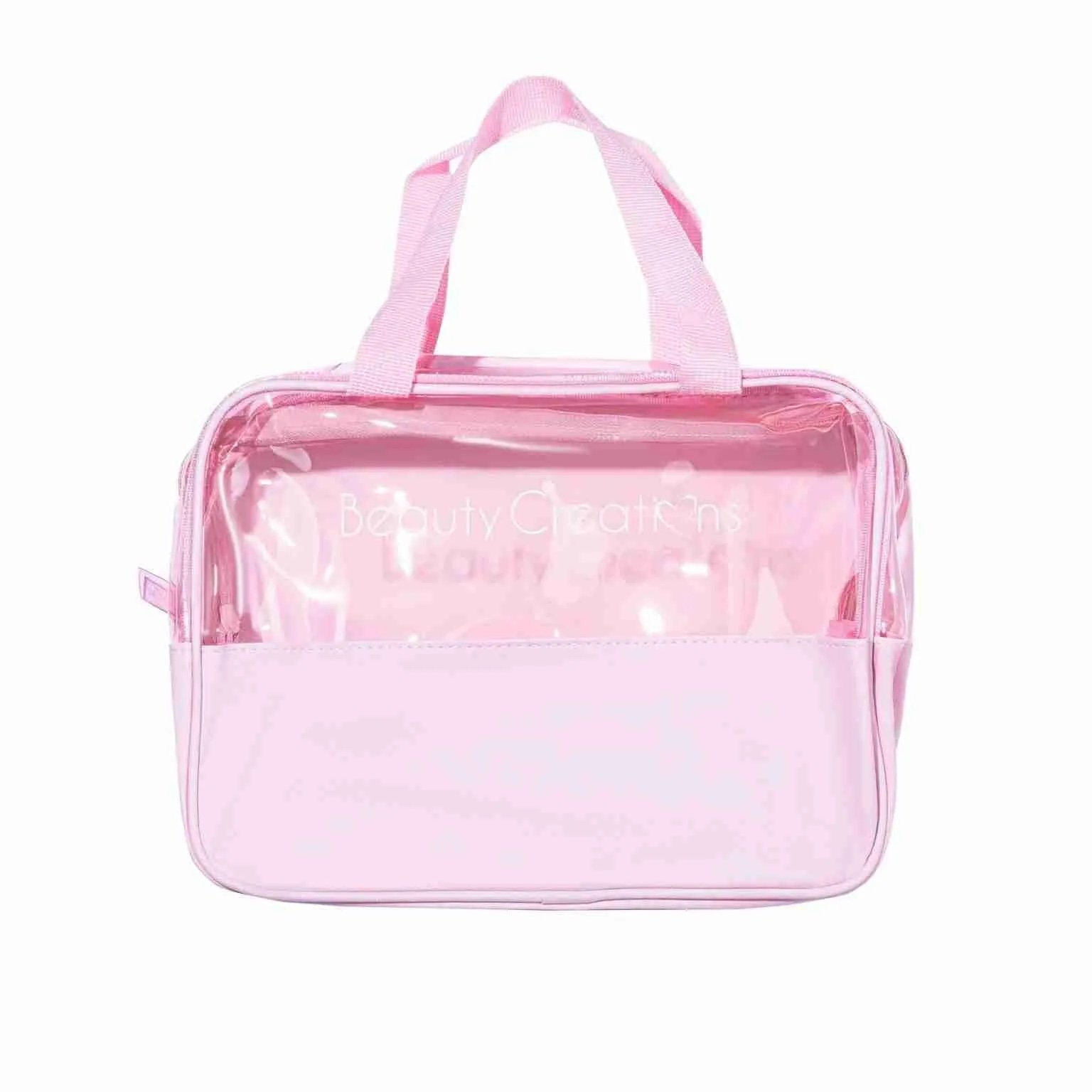 Cosmetiquera de Beauty Creations CLEAR PINK COSMETIC BAG