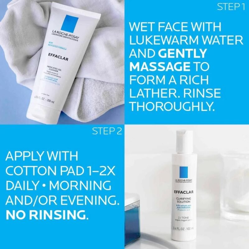 La Roche-Posay 3-Step Acne Routine – Kit antiacné completo en 3 pasos - Imagen 2