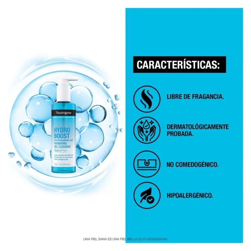 Hydroboost hydrating gel cleanser neutrogena 230ml - Imagen 2
