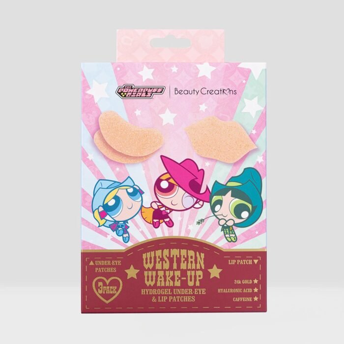 THE POWERPUFF GIRLS X BEAUTY CREATIONS - PARCHES DE HIDROGEL PARA OJERAS Y LABIOS - WESTERN WAKE-UP - Imagen 1